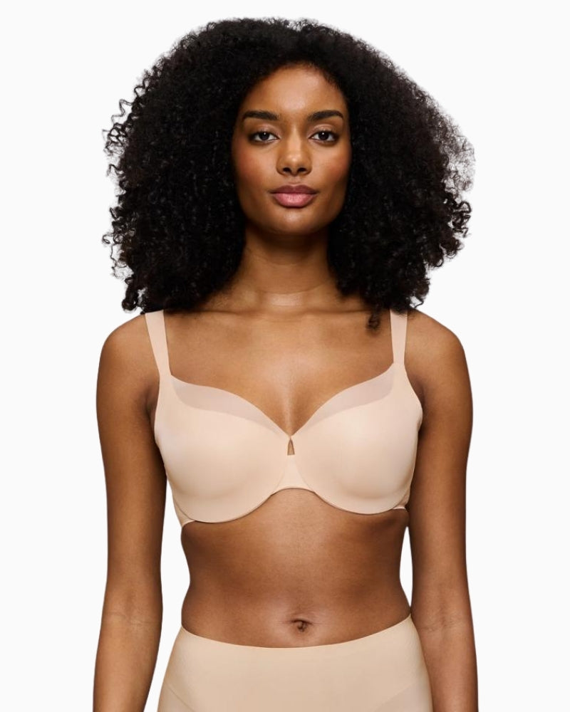 Triumph BMU Illusion Curve Bra in Nude Beige front view