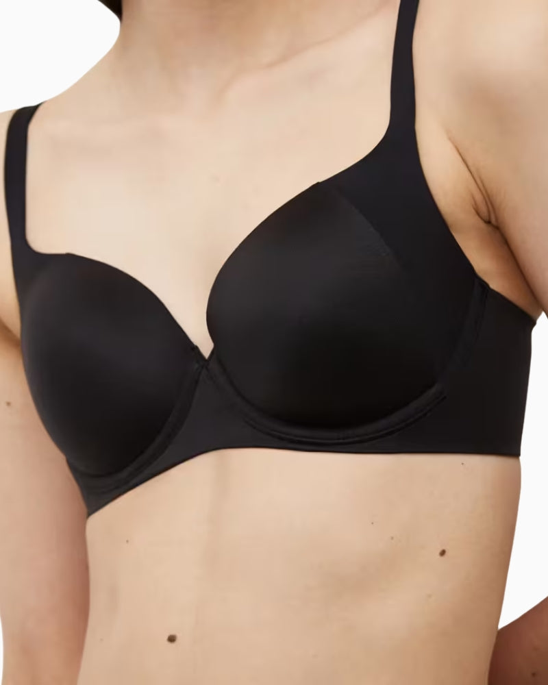 Triumph Body Make-Up Soft Touch Bra in black strap detail