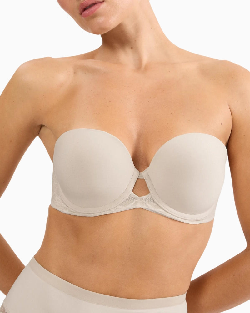 Triumph Comfort Contour Wired Padded Bra nude strapless view
