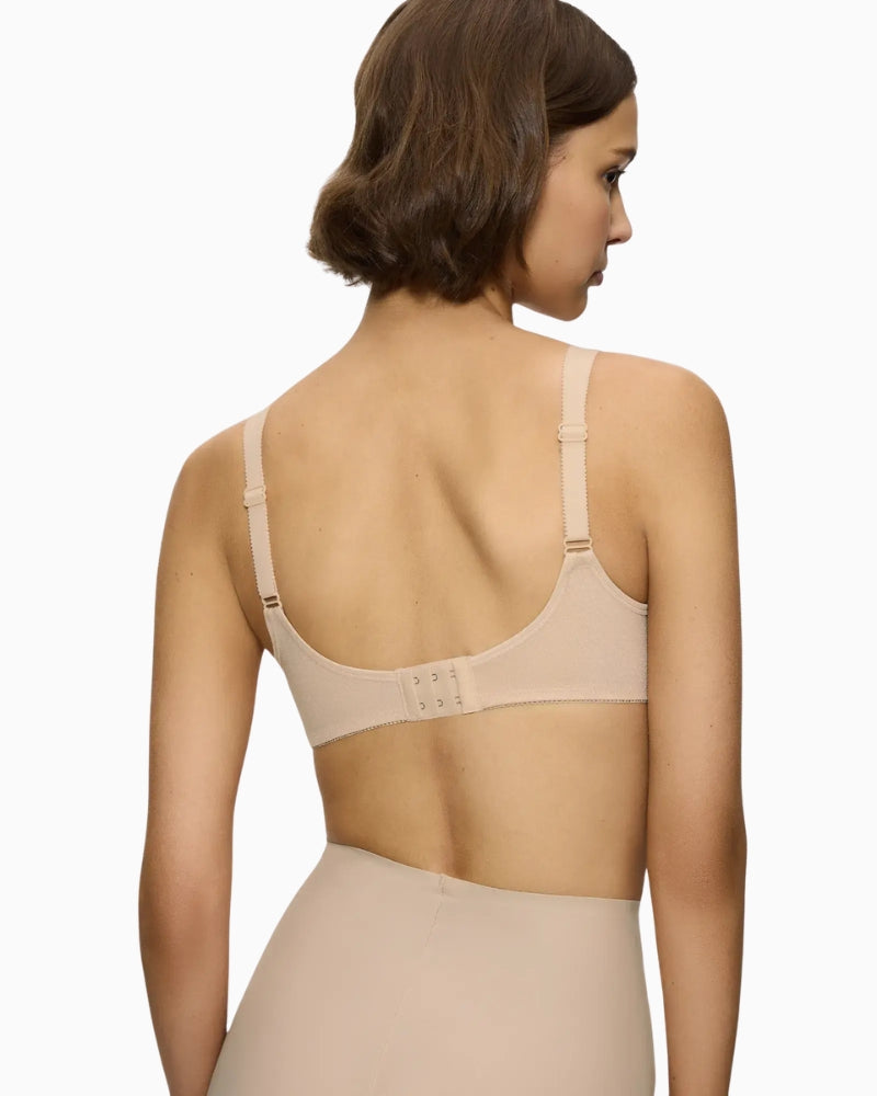 Triumph Doreen Cotton Non-Wired Support Bra in Skin back view
