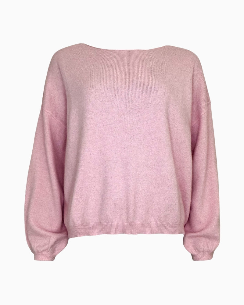 TWNS Los Angeles boat-neck sweater product view on white background – Áines Boutique