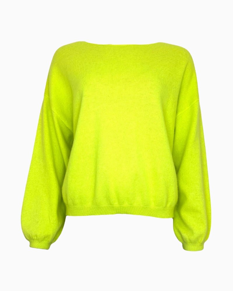 TWNS Los Angeles boat-neck sweater product view on white background – Áines Boutique