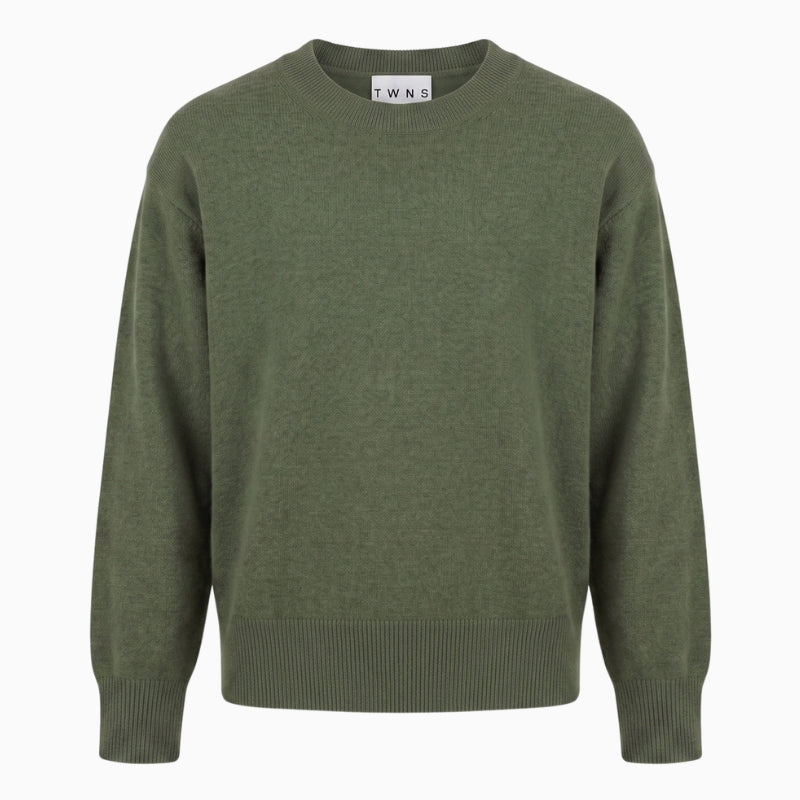 Twns The Label Aurora Jumper in Khaki front view