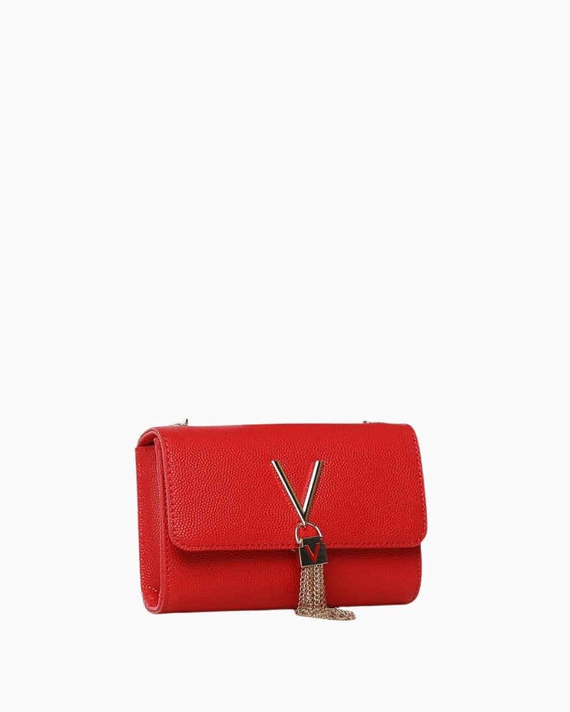 Valentino Bags Divina clutch bag structured shape side view – Áines Boutique