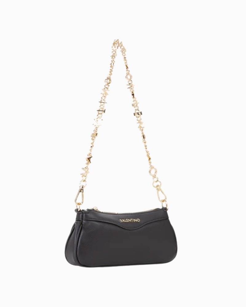 Side view of Valentino Elly bag showing slim profile