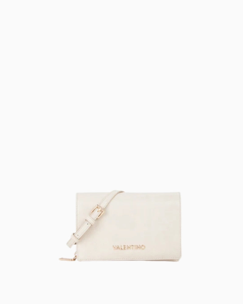 Small structured clutch bag by Valentino in smooth faux leather