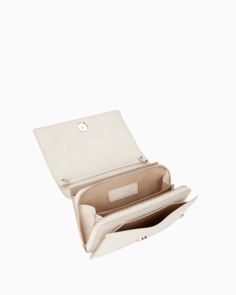 Interior compartments of Ember handbag by Valentino for easy storage