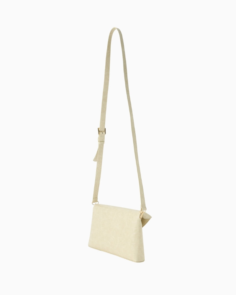 Valentino Emera clutch ecru with shoulder strap – Áines Boutique