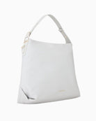 Side view of Farrah RE Sacca Bag showing smooth finish and structured shape