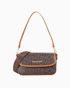 Medium Regina flap bag with all-over logo print and jacquard strap