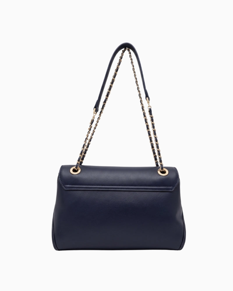 Valentino Bags Nox Re Flap Bag in blue back view