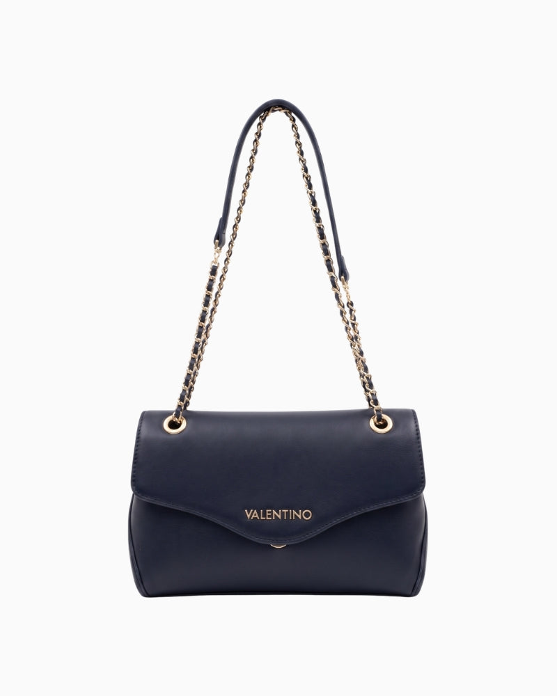 Valentino Bags Nox Re Flap Bag in blue front view