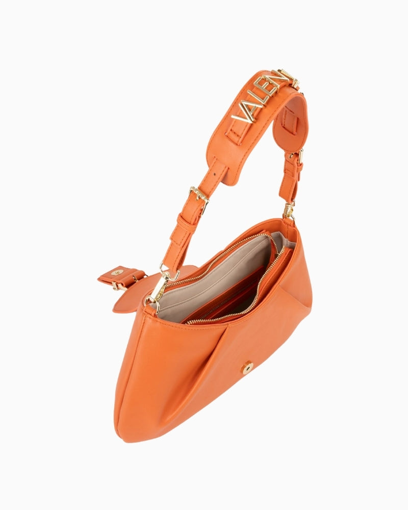 Valentino Cassandra bag orange top handle and strap detail