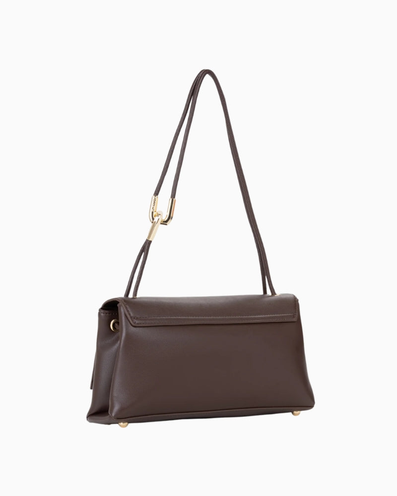Valentino Fable Flap Bag in Brown back view