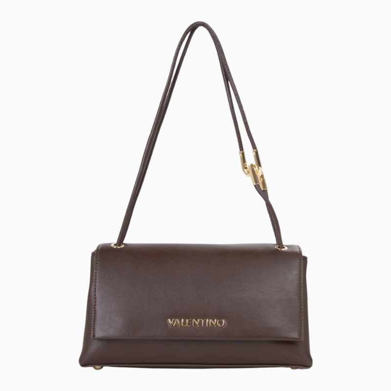 Valentino Fable Flap Bag in Brown front view