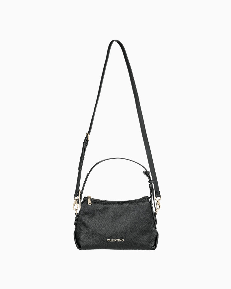Valentino Farrah bag in black with optional long strap for shoulder or crossbody wear