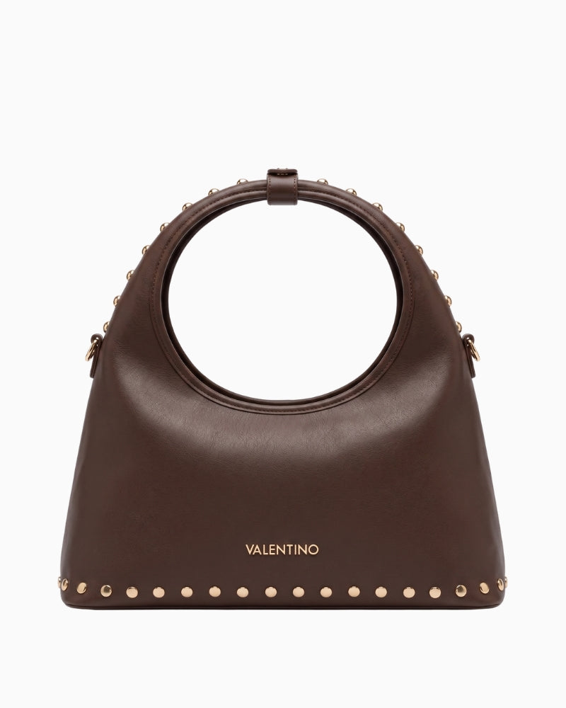 Valentino Florayne Hobo Bag in Brown front view