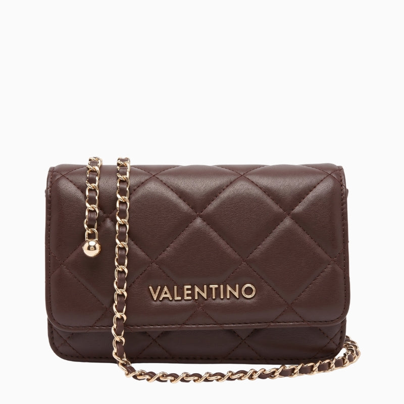 Valentino Ocarina Flap Bag in Brown front view