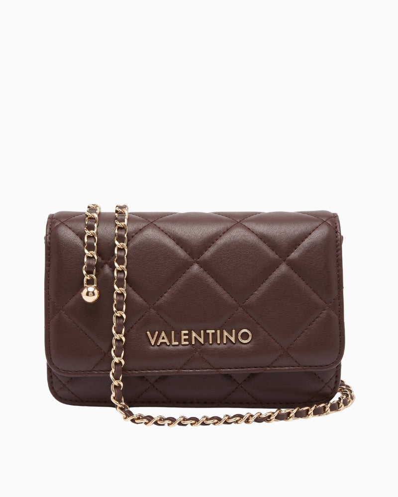 Valentino Ocarina Flap Bag in Brown front view