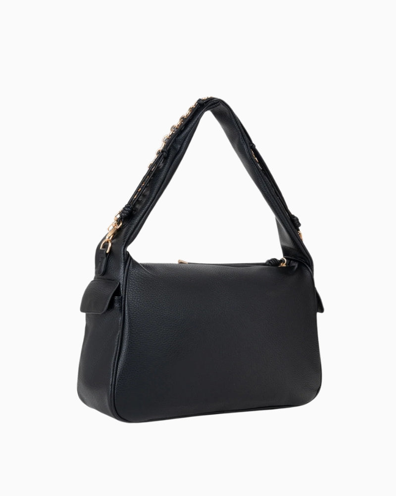 Valentino Saphire Hobo Bag in Black back view