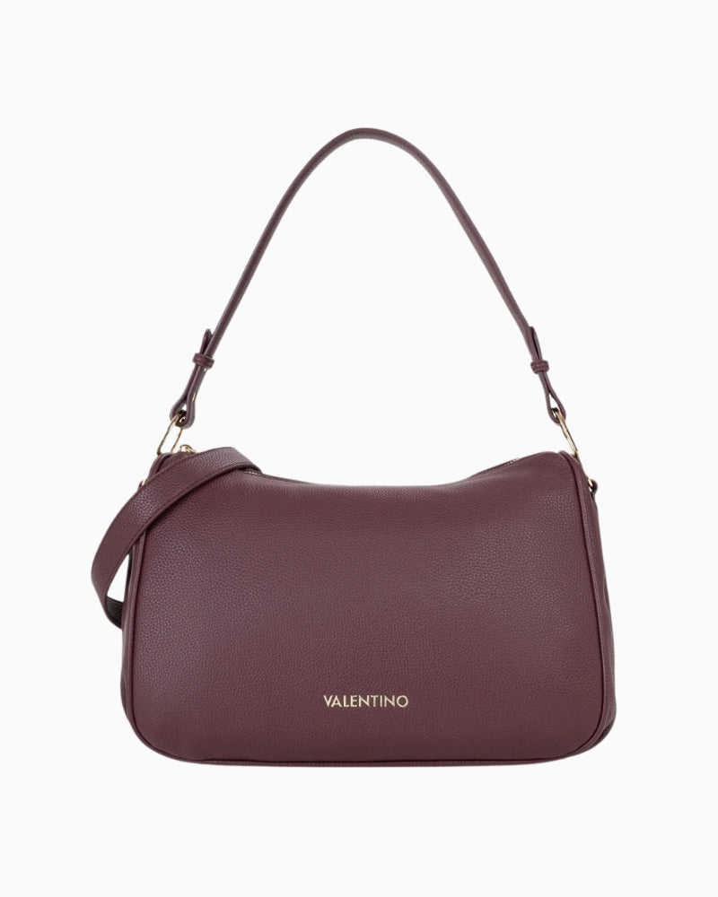 Valentino Thaoe Hobo Bag in Bordeaux front view