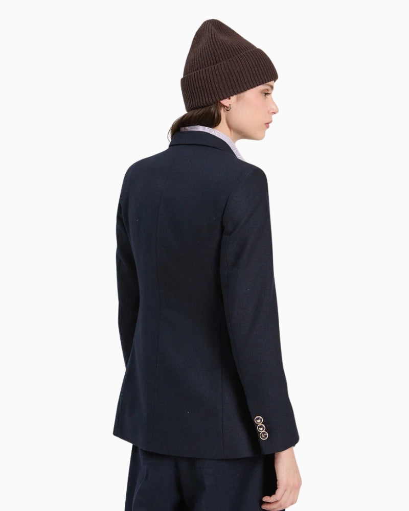 Vilagallo Chsophia Blazer in Navy back view