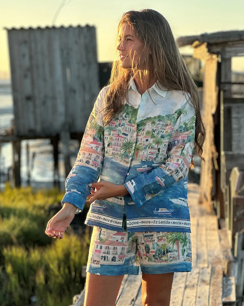 Vilagallo Puerto Banús shirt hem border detail