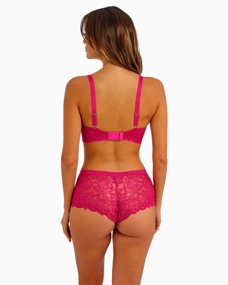 Wacoal Abellia Short in Vivacious Pink back view on model