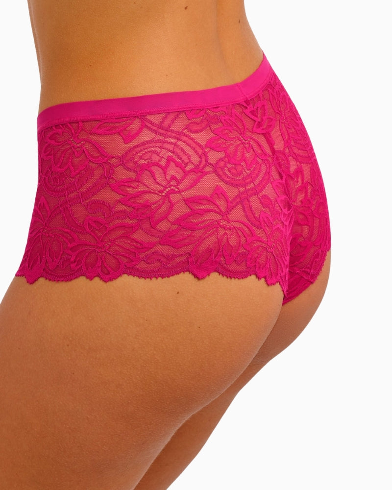Wacoal Abellia Short in Vivacious Pink lace detail