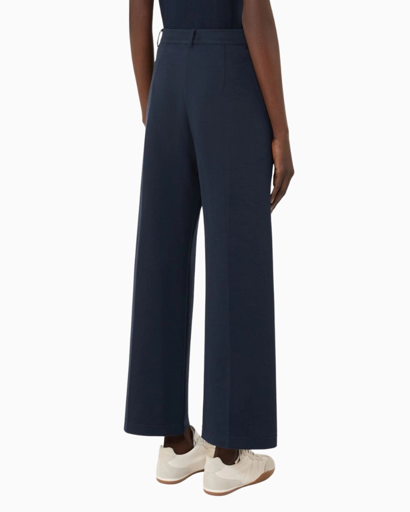 Weekend Max Mara Abano trousers navy back view woman wearing – Áines Boutique