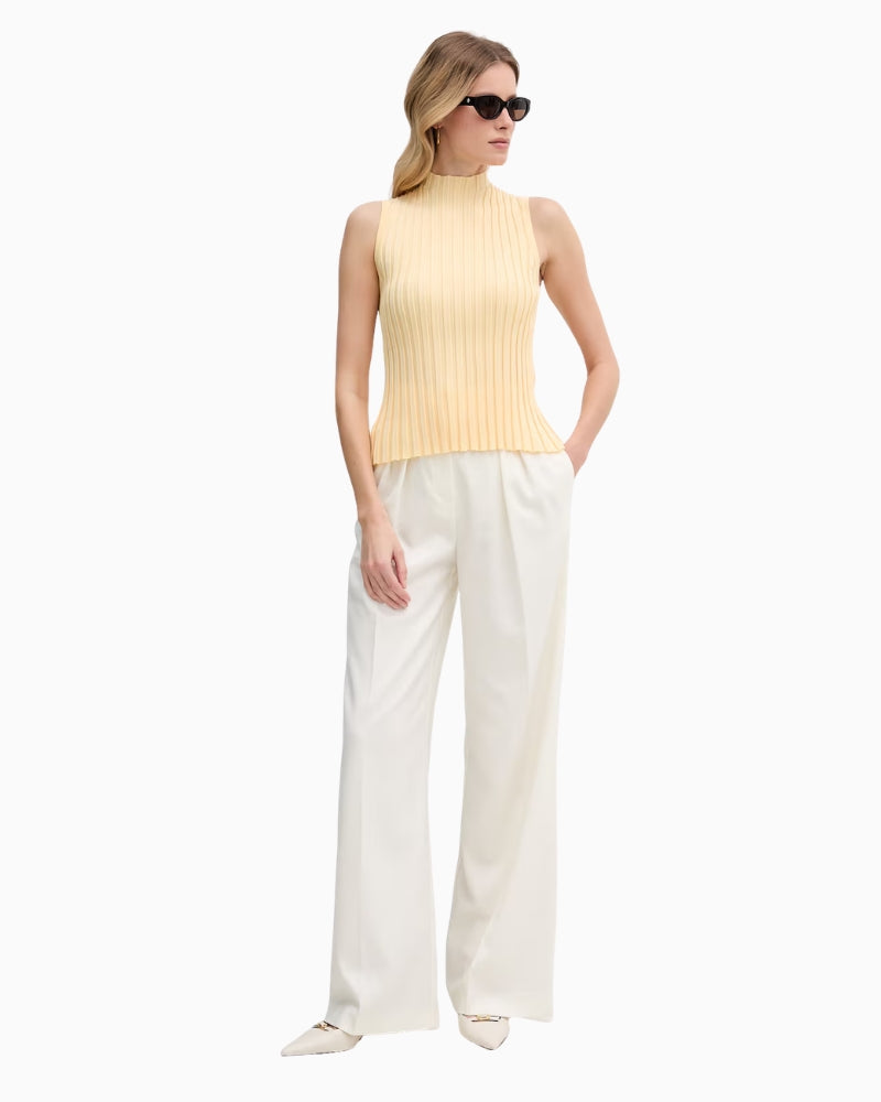 Weekend Max Mara Bautta Top in yellow full front view