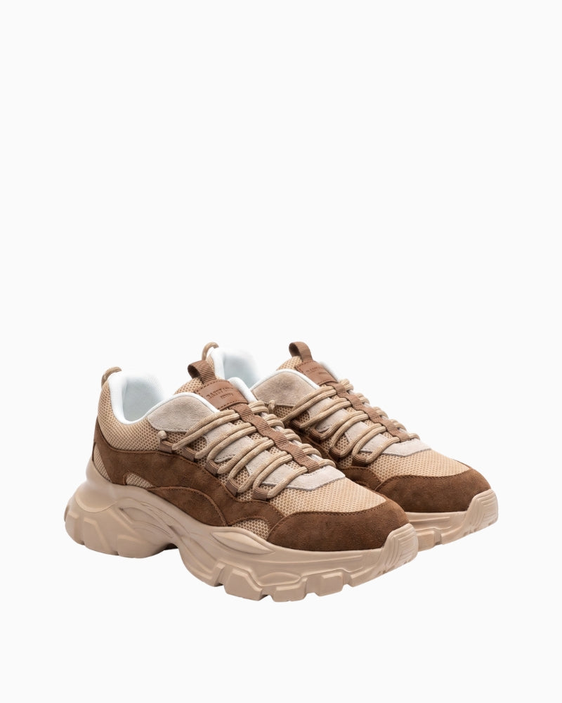 Weekend Max Mara Chunky Sneakers in Beige angled front view