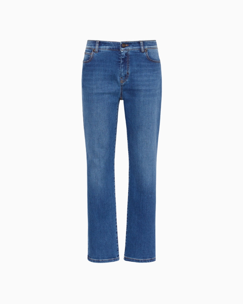 Weekend Max Mara Cropped Jeans in navy cropped leg detail