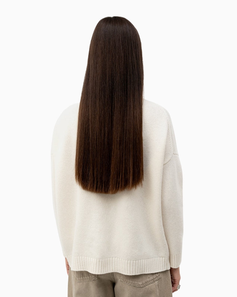 Weekend Max Mara Wool Turtleneck Jumper in Ivory back view