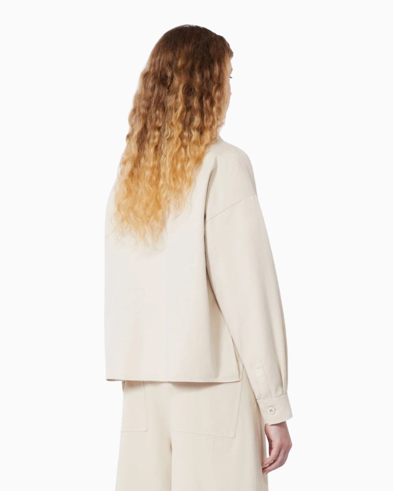 Weekend Max Mara beige shirt back view longer hem