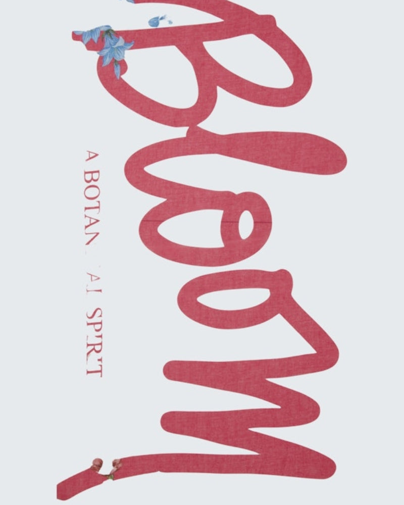 Close-up of Oui floral shawl open edge finish – Áines Boutique