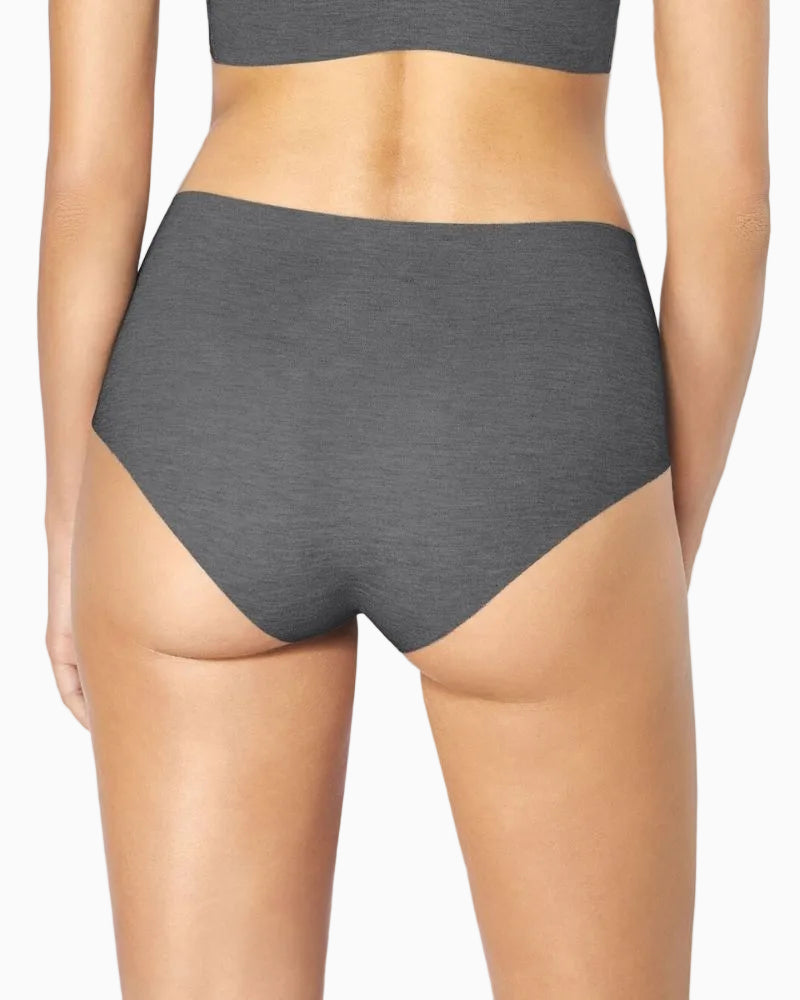 Sloggi - Zero Feel Natural High Waist Brief in Grey - Rear View