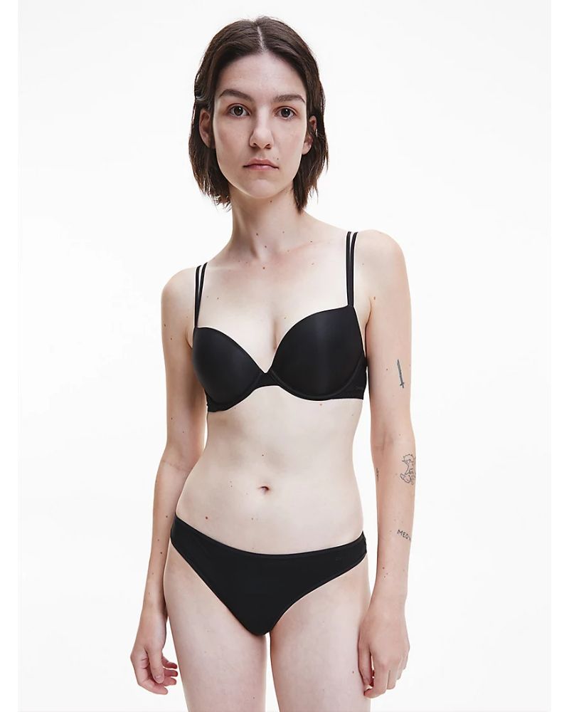 Calvin Klein - Push Up Plunge Bra in Black - Front View