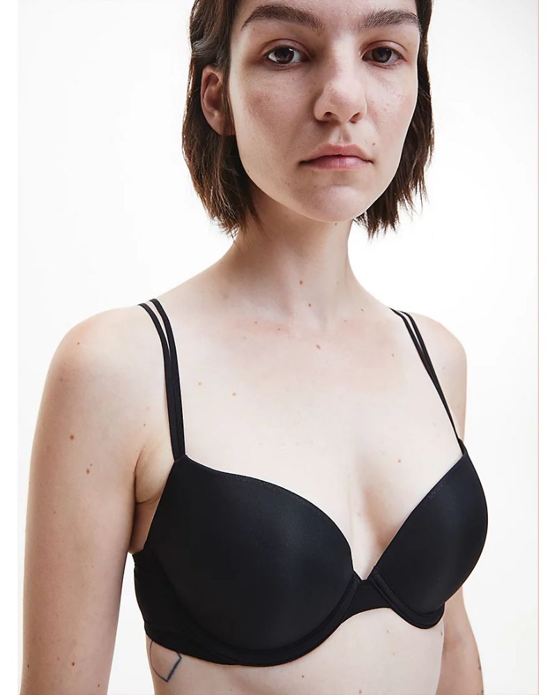 Calvin Klein - Push Up Plunge Bra in Black - Close View