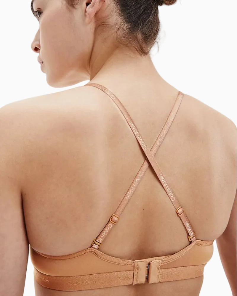 Calvin Klein - Lightly Lined Plunge in Nude - Back View