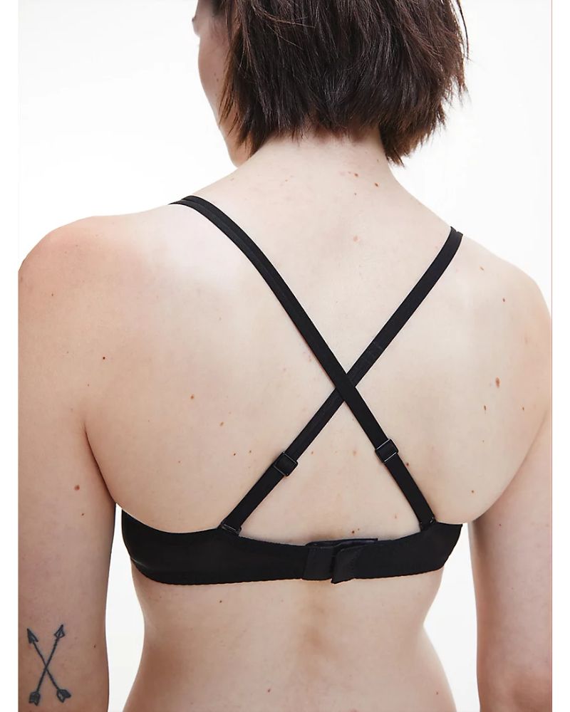 Calvin Klein - Push Up Plunge Bra in Black - Back View