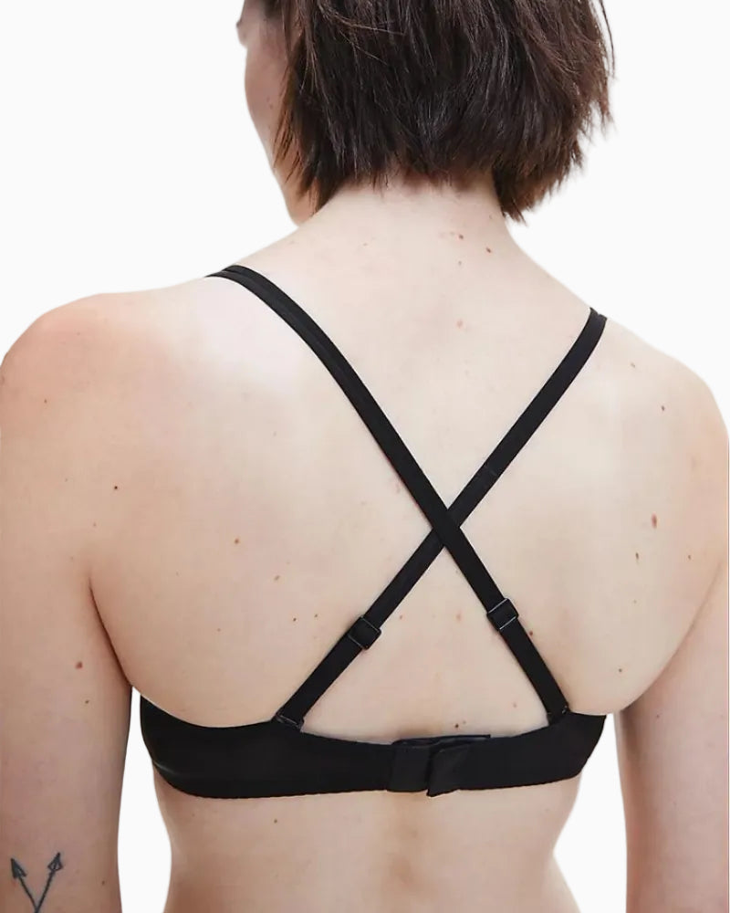 Calvin Klein - Push Up Plunge Bra in Black - Back View