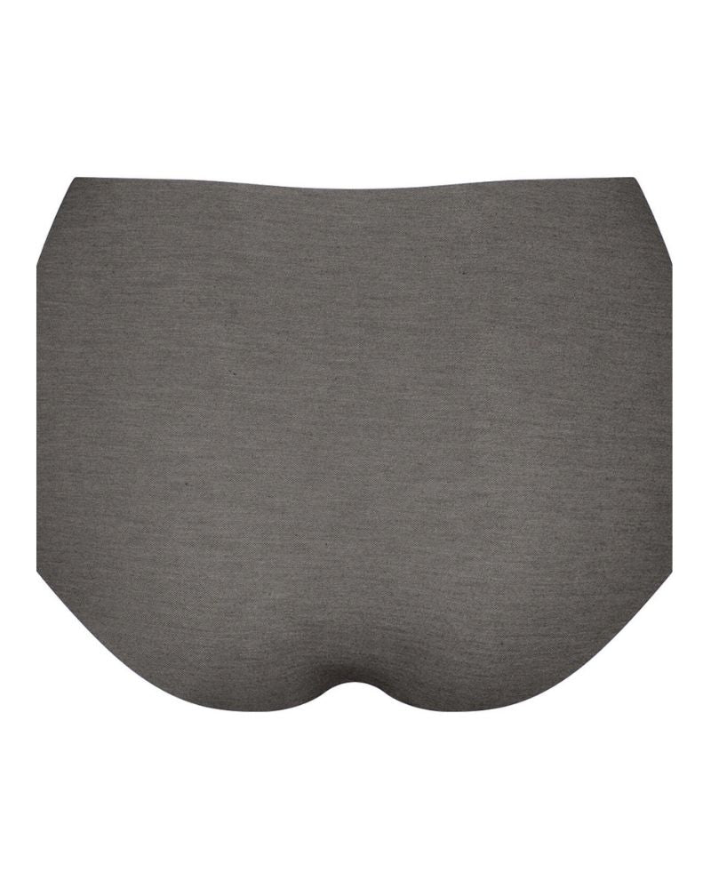 Sloggi - Zero Feel Natural High Waist Brief in Grey- Back View