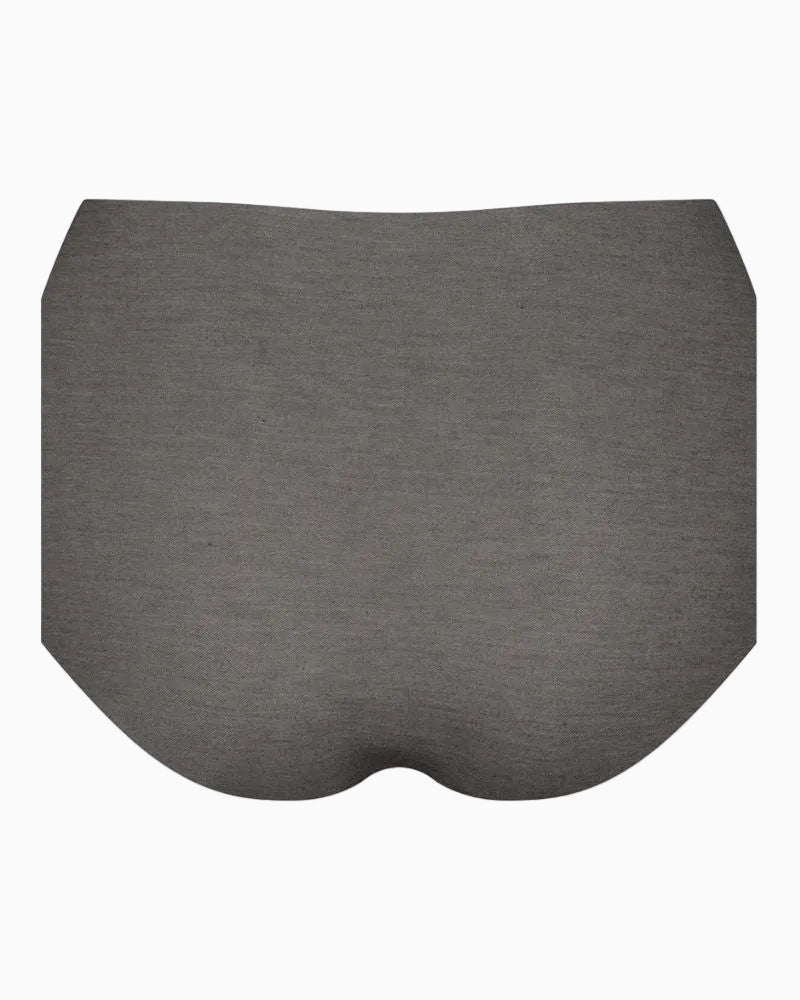 Sloggi - Zero Feel Natural High Waist Brief in Grey- Back View