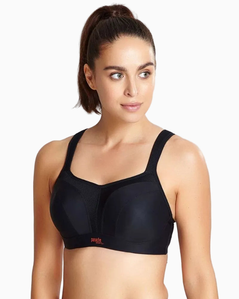 Panache Wired Sports Bra in Black cup detail