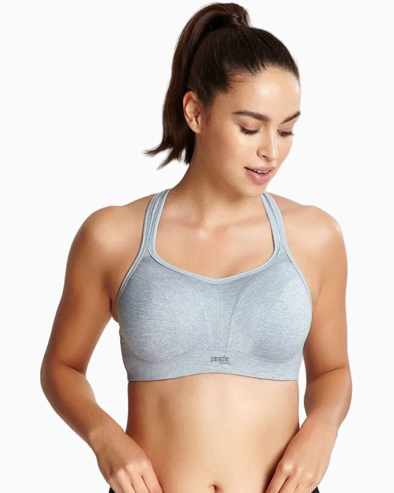 Panache Wired Sports Bra in Grey cup detail