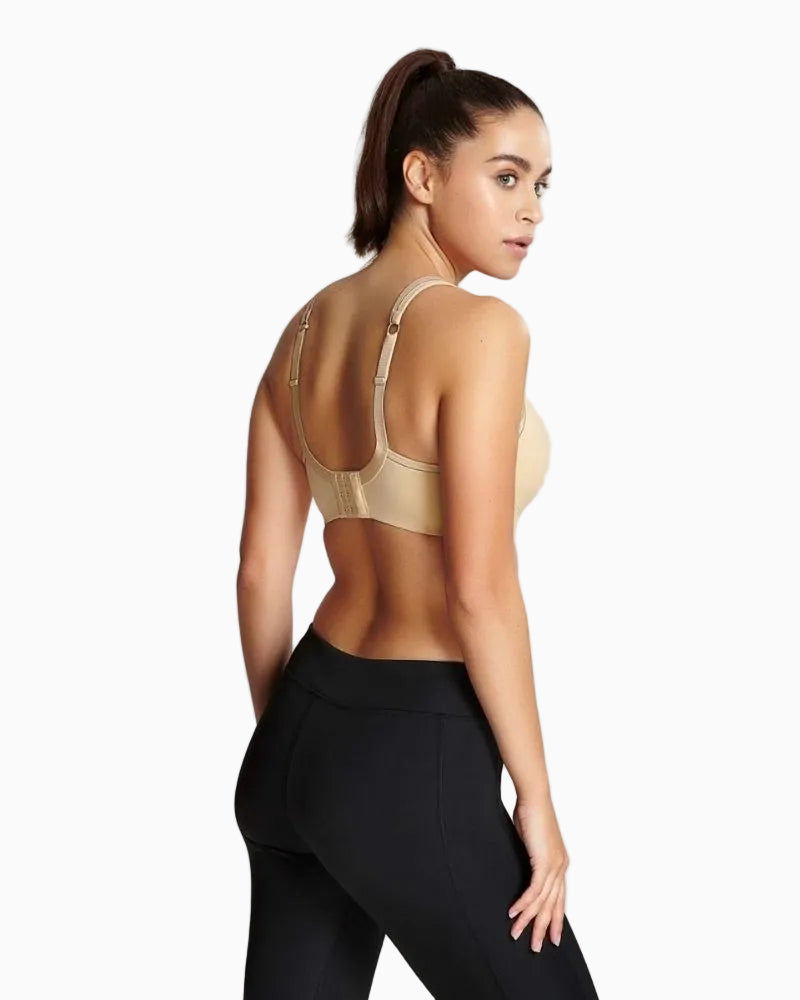 Panache Wired Sports Bra in Latte back view