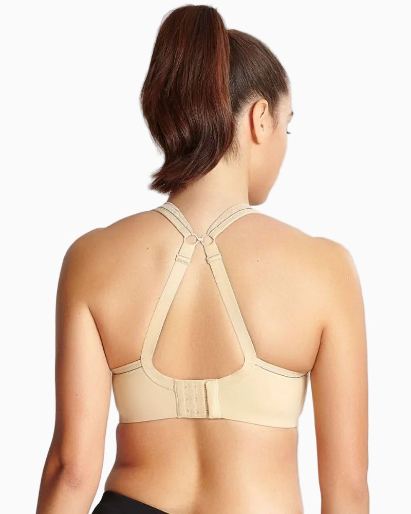 Panache Wired Sports Bra in Latte racer back detail