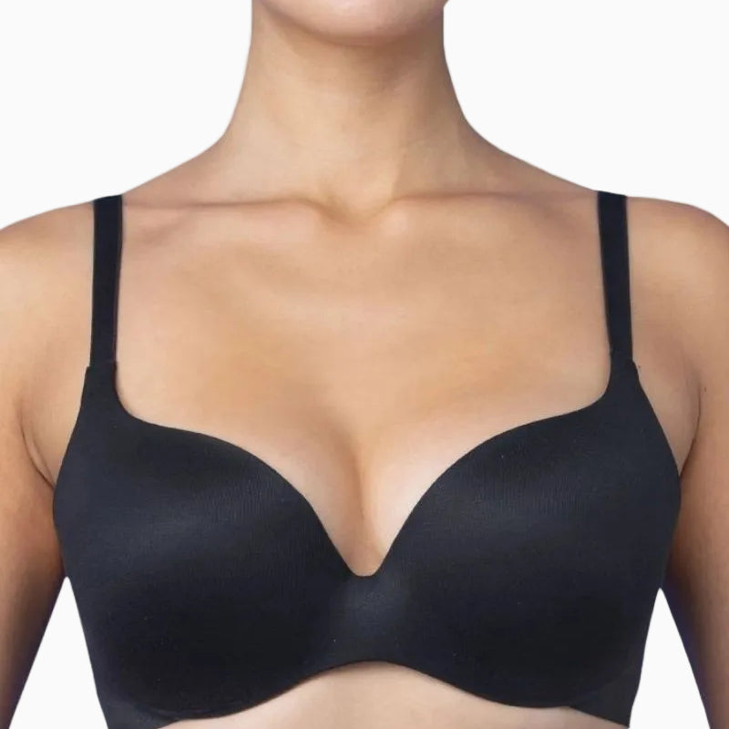 Royal Lounge Fit Bra in Black front view