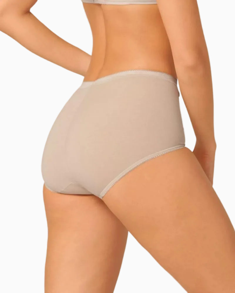 Sloggi Basic Briefs Maxi 3 Pack in Skin back view
